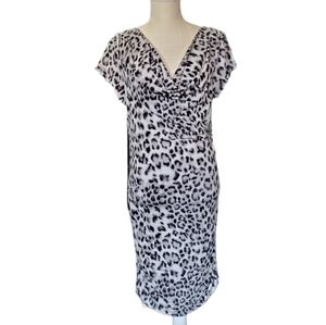 Large INC Leopard Ruched Dress